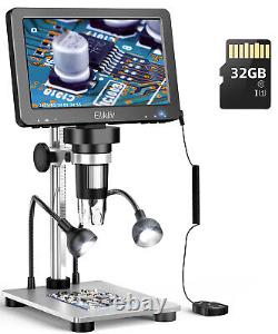 7Inch 1080p Digital Microscope Coin Microscope 1200x Magnification Video Camera