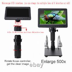 7Inch 26MP Digital Microscope Electronic 300X HDMI USB Amplification Magnifier
