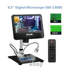 8.5 Inch 1080P 12MP Digital Microscope 1300X Zooms Endoscope Camera Rechargeable