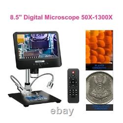 8.5 Inch 1080P 12MP Digital Microscope 1300X Zooms Endoscope Camera Rechargeable