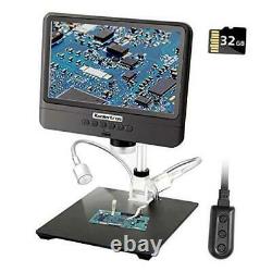 8.5 inch LCD Digital USB Microscope with 32G TF Card, 12MP Camera Video