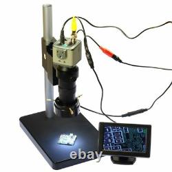 800TVL Industrial Camera AV BNC 130X Digital Microscope with LCD Monitor Stand