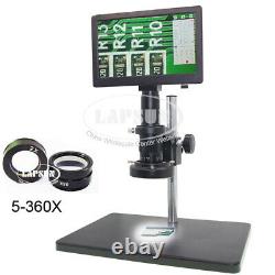 9 LCD 5X-360X 1080P 60FPS C-mount Digital Microscope Camera F iPhone PCB Repair