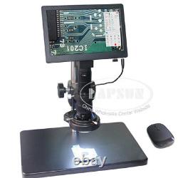 9 LCD Digital Microscope Industria Integrated w 180X 1080P 60FPS C-mount Camera