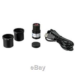 AmScope 1000X Vet High Power Binocular Microscope + 2MP USB Digital Camera