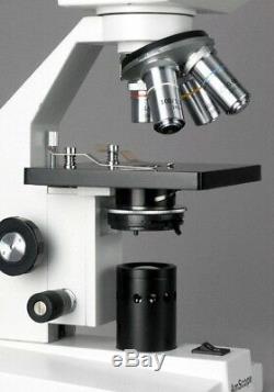 AmScope 1000X Vet High Power Binocular Microscope + 2MP USB Digital Camera