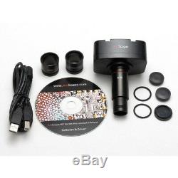 AmScope 10X-20X-30X-60X Stereo Microscope on Boom Stand + 1.3MP Digital Camera