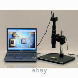 AmScope 11X-80X Industrial Single Zoom Inspection Microscope + 3MP USB Digital C