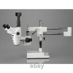 AmScope 2X-225X Trinocular Stereo Zoom Microscope + 9MP Digital Camera
