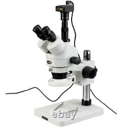 AmScope 3.5X-90X 144-LED Zoom Stereo Microscope Circuit Soldering + 9MP Digital