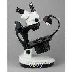 AmScope 3.5X-90X Advanced Jewel Gem Microscope + 8MP Digital Camera