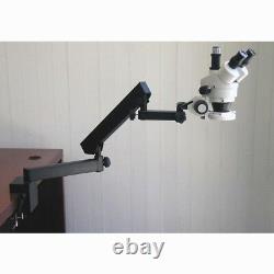 AmScope 3.5X-90X Arm Stand Zoom Trinocular Stereo Microscope, Light, 1.3MP Cam