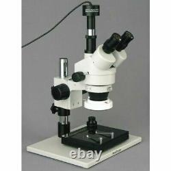 AmScope 3.5X-90X Inspection Zoom Microscope+9MP Digital Camera+Fluorescent Light