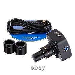 AmScope 3.5X-90X LED Trinocular Zoom Stereo Microscope + 14MP USB3 Digital Camer