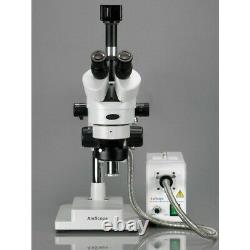 AmScope 3.5X-90X Simul-Focal Trinocular Boom Microscope + 1.3MP Digital Camera