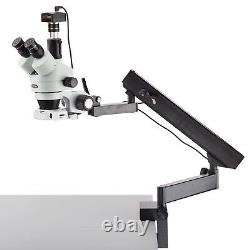 AmScope 3.5X-90X Simul-Focal Zoom Stereo Microscope 5MP Camera Articulating Arm