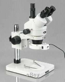 AmScope 3.5X-90X Zoom Stereo Microscope 3MP Digital Camera+144-LED Multi-Use Lab