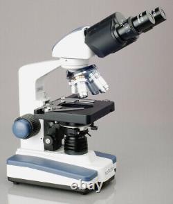 AmScope 40-2500X LED Digital Binocular Compound Microscope + USB Camera 3D Stage
