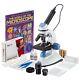 Amscope 40x-1000x 2-led Portable Compound Microscope Kit For Kids W Book, Camera