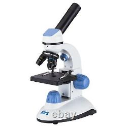 AmScope 40X-1000X 2-LED Portable Compound Microscope Kit for Kids w Book, Camera
