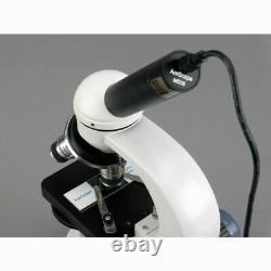 AmScope 40X-1000X Student Science Microscope + 5MP Digital Camera w Metal Frame