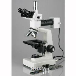 AmScope 40X-1000X Two Light Metallurgical Microscope + 5MP Digital Camera