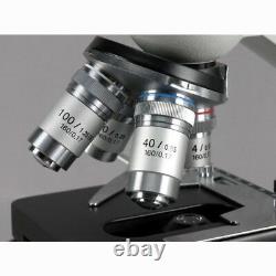 AmScope 40X-2000X Advanced Student Microscope w 3D Mech Stage + 2MP USB Camera