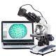 Amscope 40x-2000x Binocular Compound Led Microscope 3d Stage 10mp Digital Camera