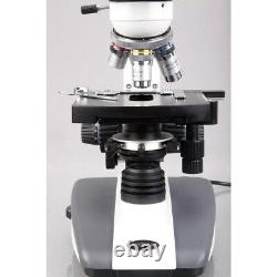 AmScope 40X-2000X Biological Compound LED Microscope + 1.3MP Camera