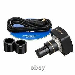 AmScope 40X-2000X Compound Binocular Microscope + 1.3 MP Digital Camera