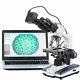Amscope 40x-2000x Led Binocular Digital Compound Microscope 3d Stage 5mp Camera
