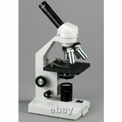 AmScope 40X-2500X Advanced Student Microscope +Digital Camera +50 Specimens+Book