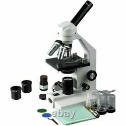 AmScope 40X-2500X Compound Microscope with USB Digital Camera Imager -Multi-Use