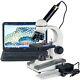 Amscope 40x-800x Compound Microscope W Usb Digital Camera Metal Frame Glass Lens