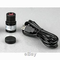 AmScope 40X-800X Monocular Student Compound Microscope + Digital Camera Imager