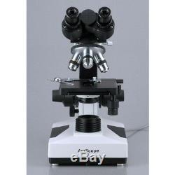 AmScope 40x-2000x Medical Vet Biological Binocular Microscope 3MP Digital Camera