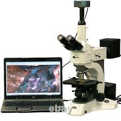 AmScope 50X-2000X Darkfield Polarizing Metallurgical Microscope + 3MP Digital Ca