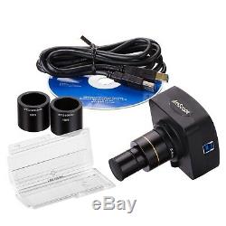 AmScope 5MP USB3.0 Microscope Digital Camera Real-Time Video + Calibration Kit