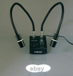 AmScope 7X-45X Zoom Stereo Microscope+9MP USB Digital Camera Gooseneck LED Light