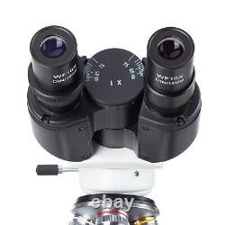 AmScope B120C 40X-2500X LED Lab Binocular Compound Microscope + 4 Camera Options