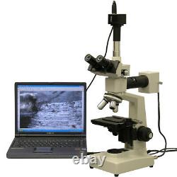AmScope ME300T-5M 40X-400X EPI Metallurgical Microscope + 5MP Digital Camera