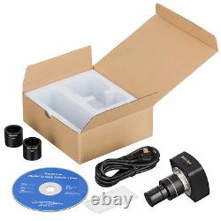 AmScope Microscope Digital Camera 9MP USB + Calibration Kit for Video & Stills