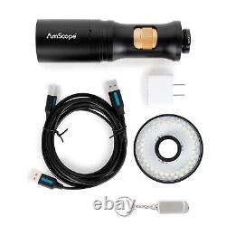 Amscope 0.35X-11.2X All-in-1 USB Digital Zoom Microscope 8.3MP+Arm Pillar Stand