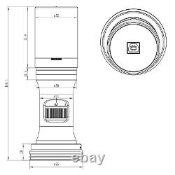 Amscope 0.35X-11.2X All-in-1 USB Digital Zoom Microscope 8.3MP+Arm Pillar Stand