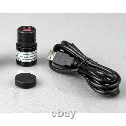 Amscope 40X-2000X Binocular LED Compound Microscope+3MP Camera +Siedentopf Head