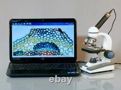 Amscope 40X-400X Portable Student Compound LED Microscope with Digital Camera