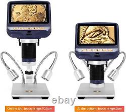 Andonstar AD106S USB Digital Microscope, 4.3'' Screen 4.3'' Navy+Metal Stand