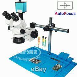 Auto Focus HDMI FHD Digital Camera Simul-focal Trinocular Zoom Stereo Microscope