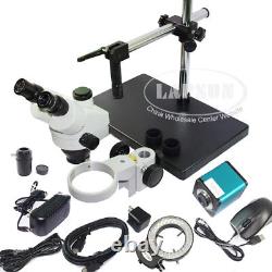 Auto Focus HDMI FHD Digital Camera Simul-focal Trinocular Zoom Stereo Microscope