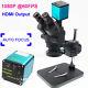 Black Simul-focal 7x-45x Trinocular Industry Stereo Microscope Set Light Camera